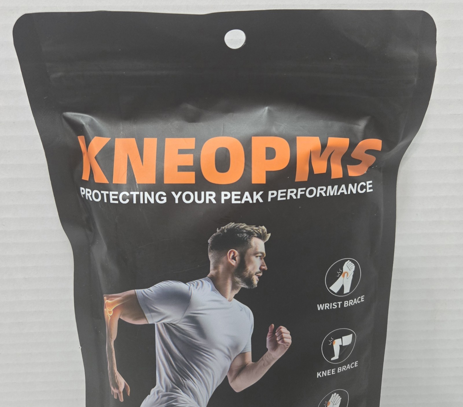 KNEOPMS Wrist Support Brace – Carpal Tunnel Black L/XL Left / Open Box