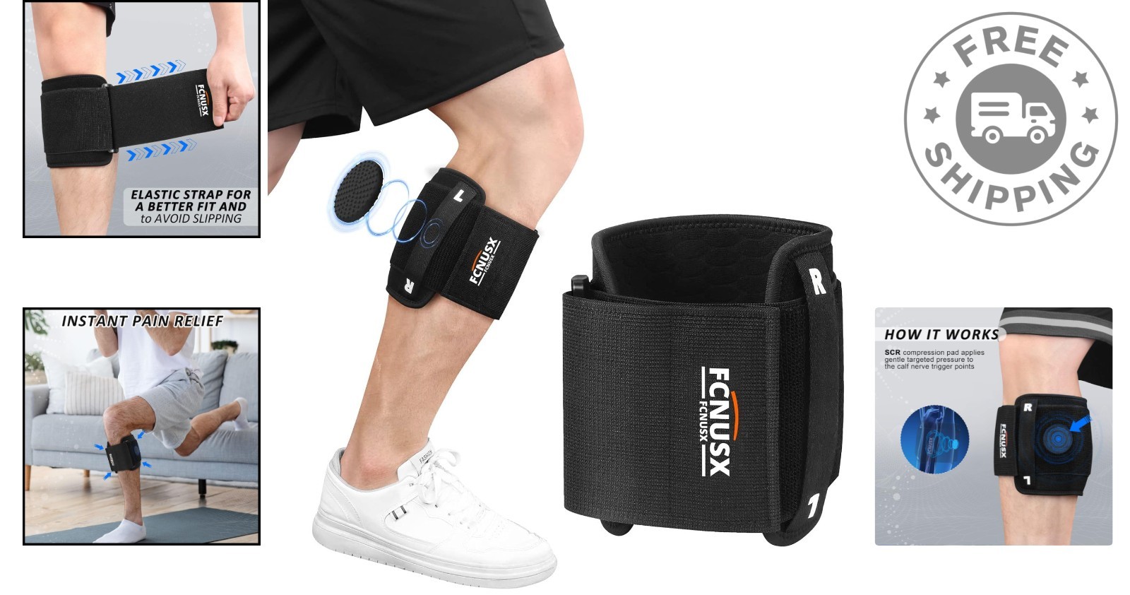 Sciatica Pain Relief Brace for Men & Women – Adjustable Knee Support Device