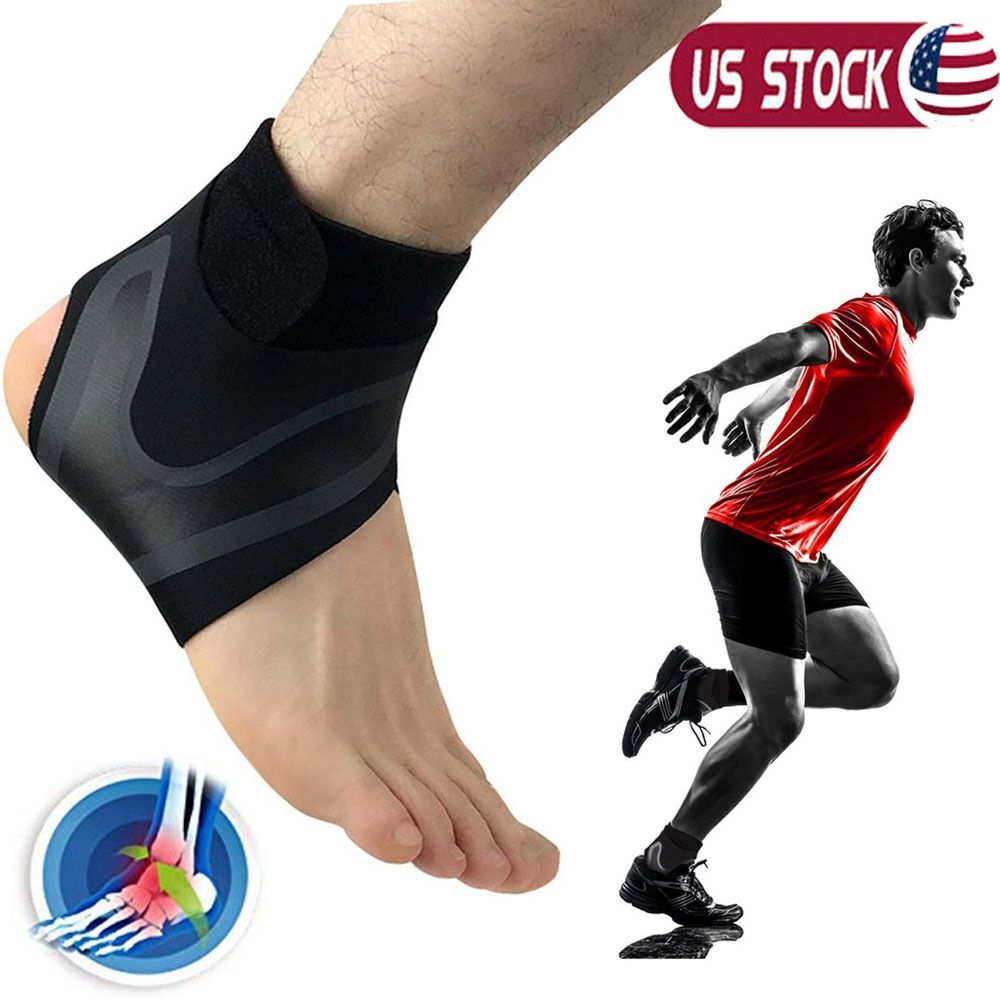 Ankle Brace Support Compression Sleeve Plantar Fasciitis Pain Relief Foot Wrap