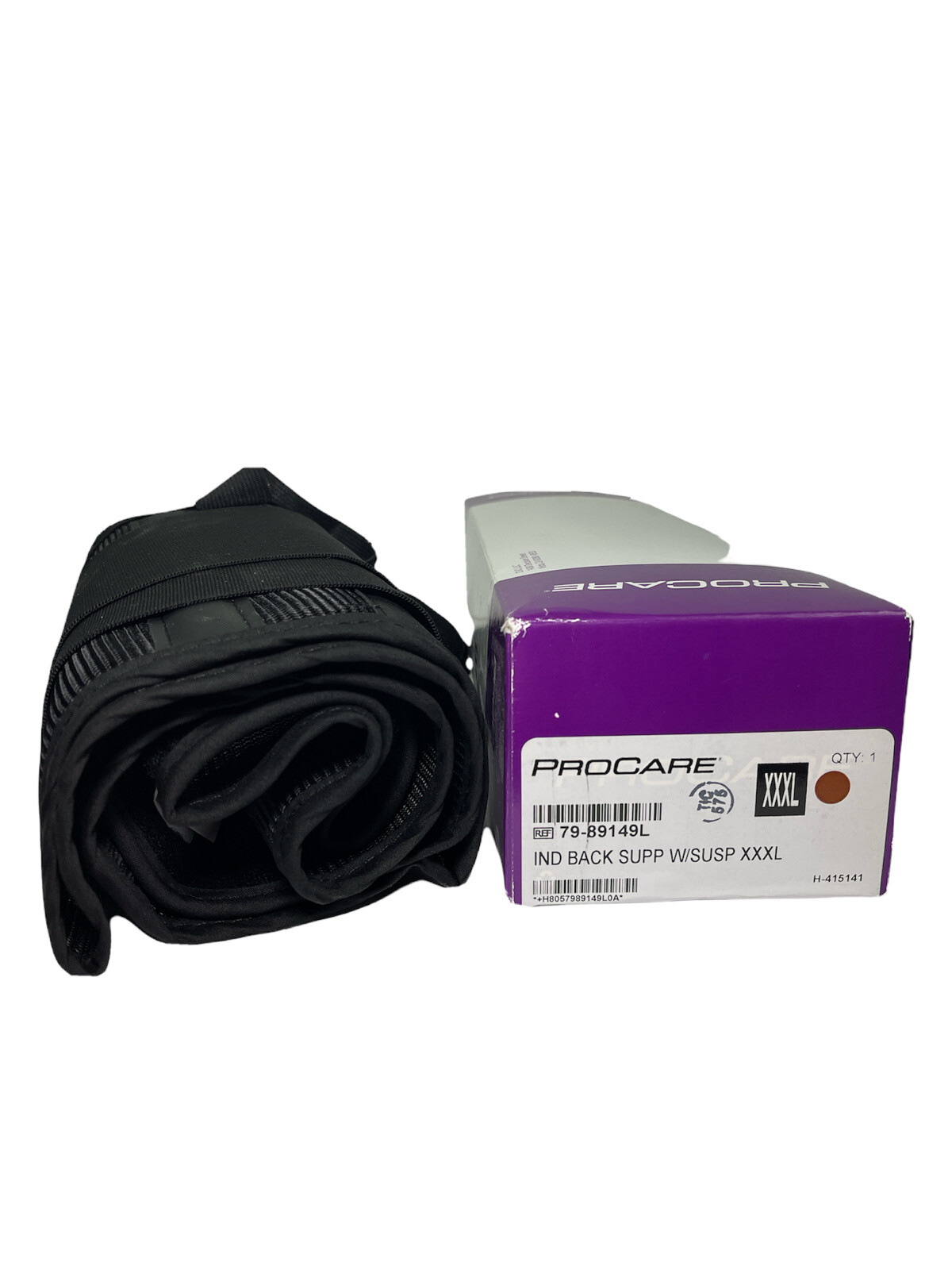Procare Industrial Back Support with Suspenders XXXL Black *OPEN BOX*