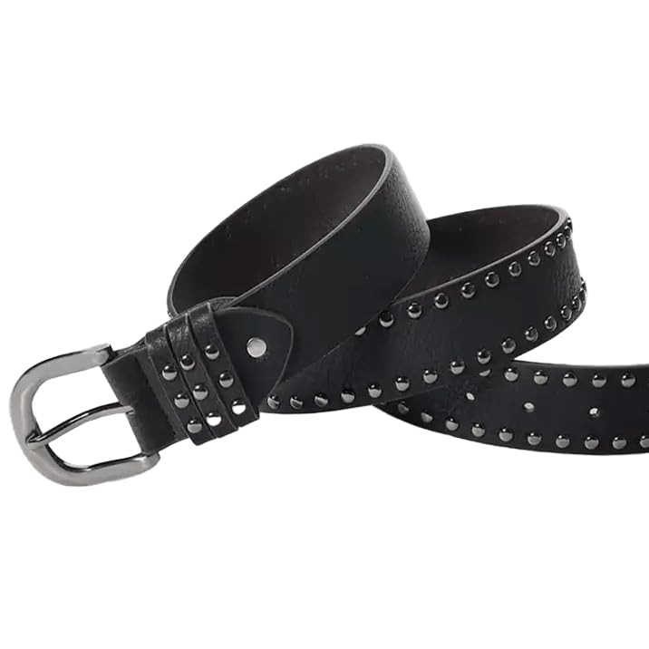 Western-Cowboy-Leather-Belts for Fit for waistline 27 – 39 inches Black-115