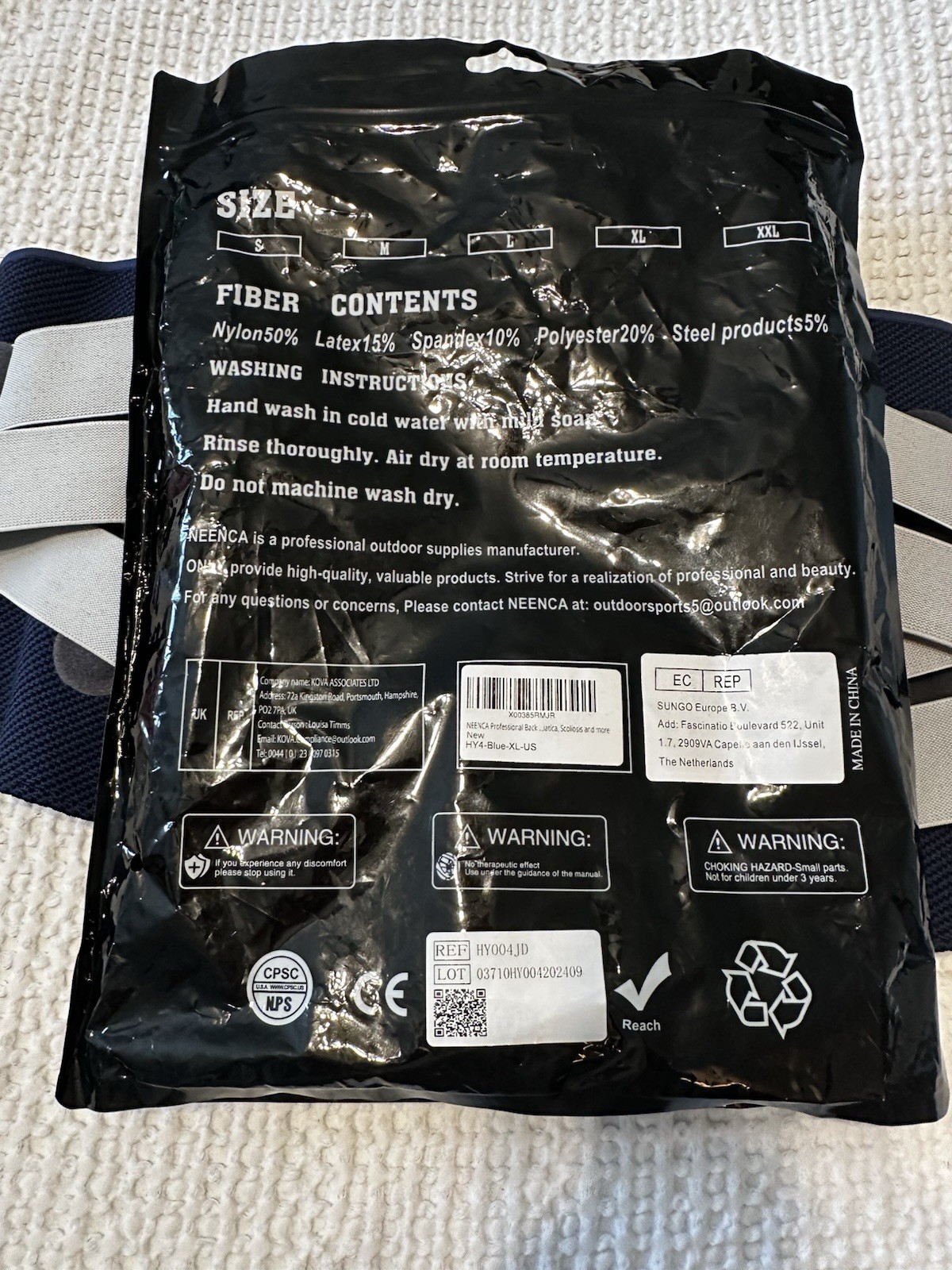 Need Sports Protection Series Back Support Brace Size Large