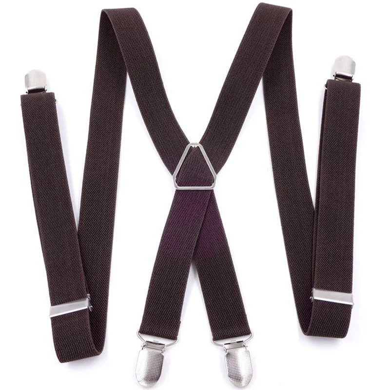 High Quality Men Women Solid Colorful Elastic Suspender Y-Back Brace Adjustable