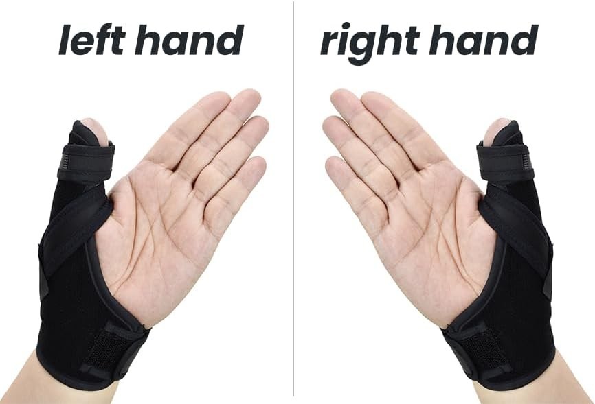 Neoprene Thumb Splint – Lightweight Support for Arthritis & Fractures, Black