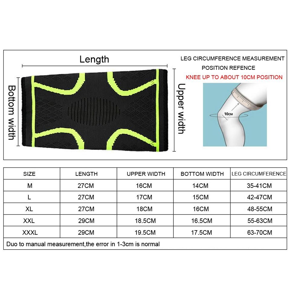 1pcs Fitness Running Cycling Knee Support Braces Elastic Nylon Sport Compression
