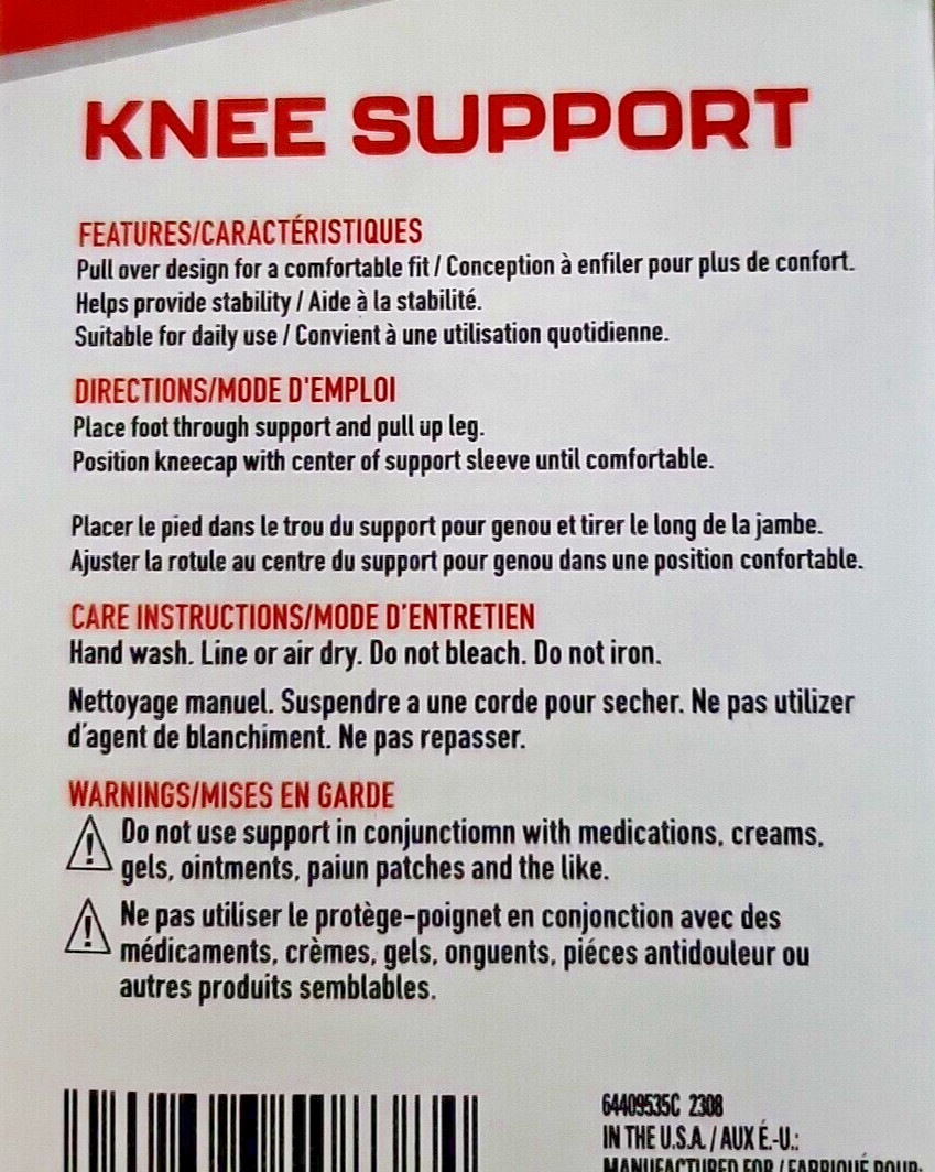 Thera Plus Knee Support Single (Black) Unisex, Moderate Support, Free Shipping.