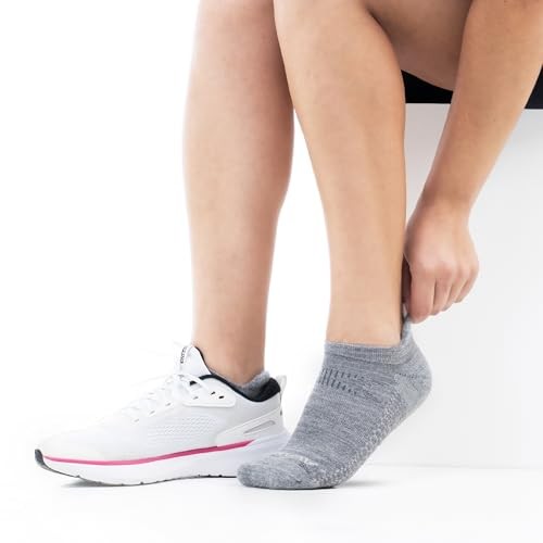 Alpaca Wool Running Socks – No Show Socks with Seamless Medium Grey-1-pair