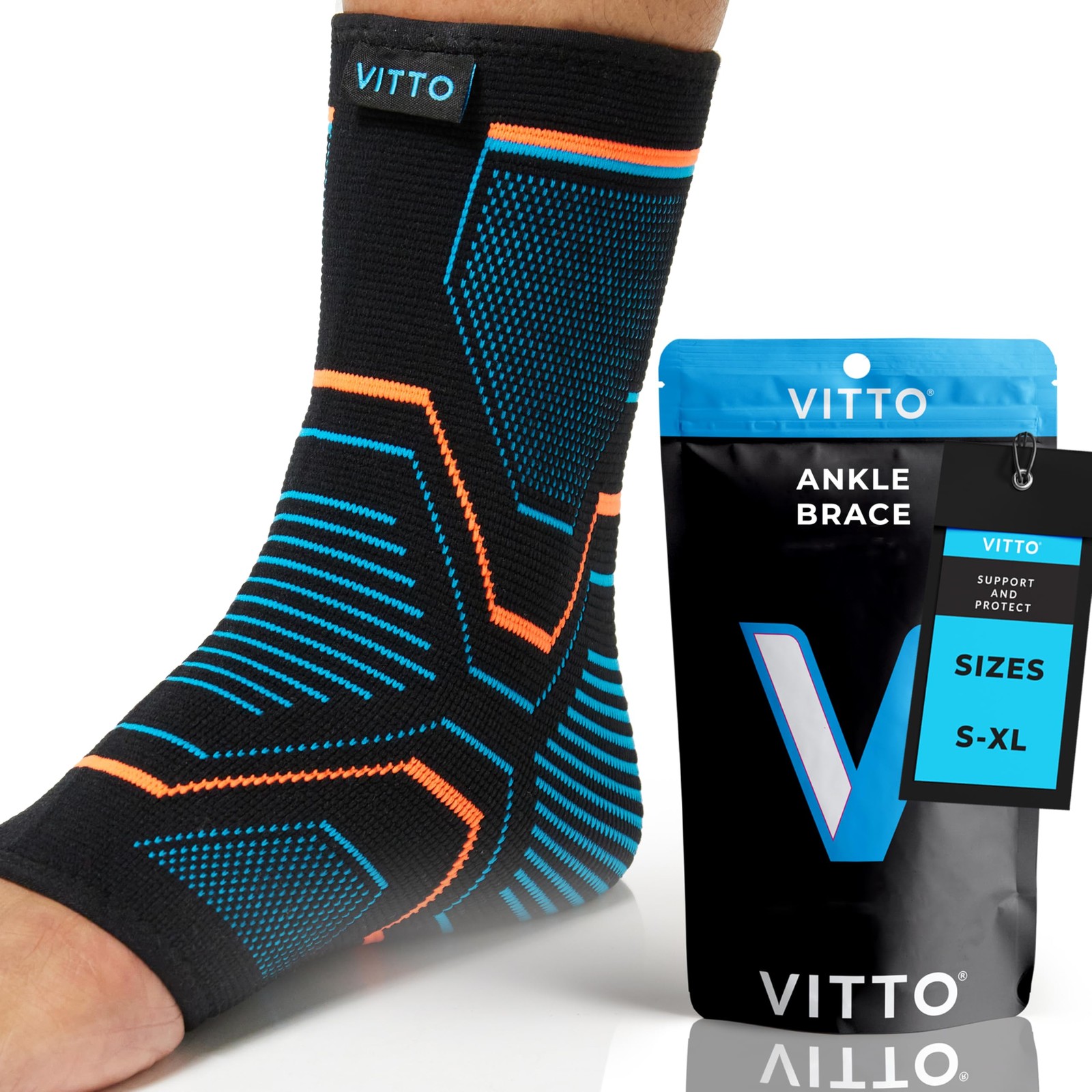 Ankle Brace for Sprained Ankle – Ankle Compression Sleeve for Men & Women. An…