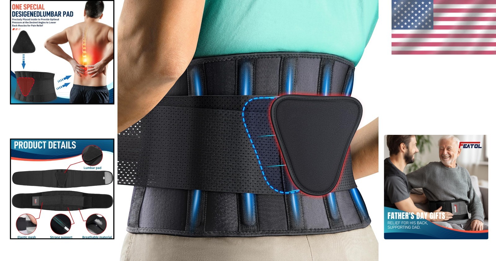 3XL Lumbar Support Belt for Sciatica and Scoliosis – Effective Pain Relief