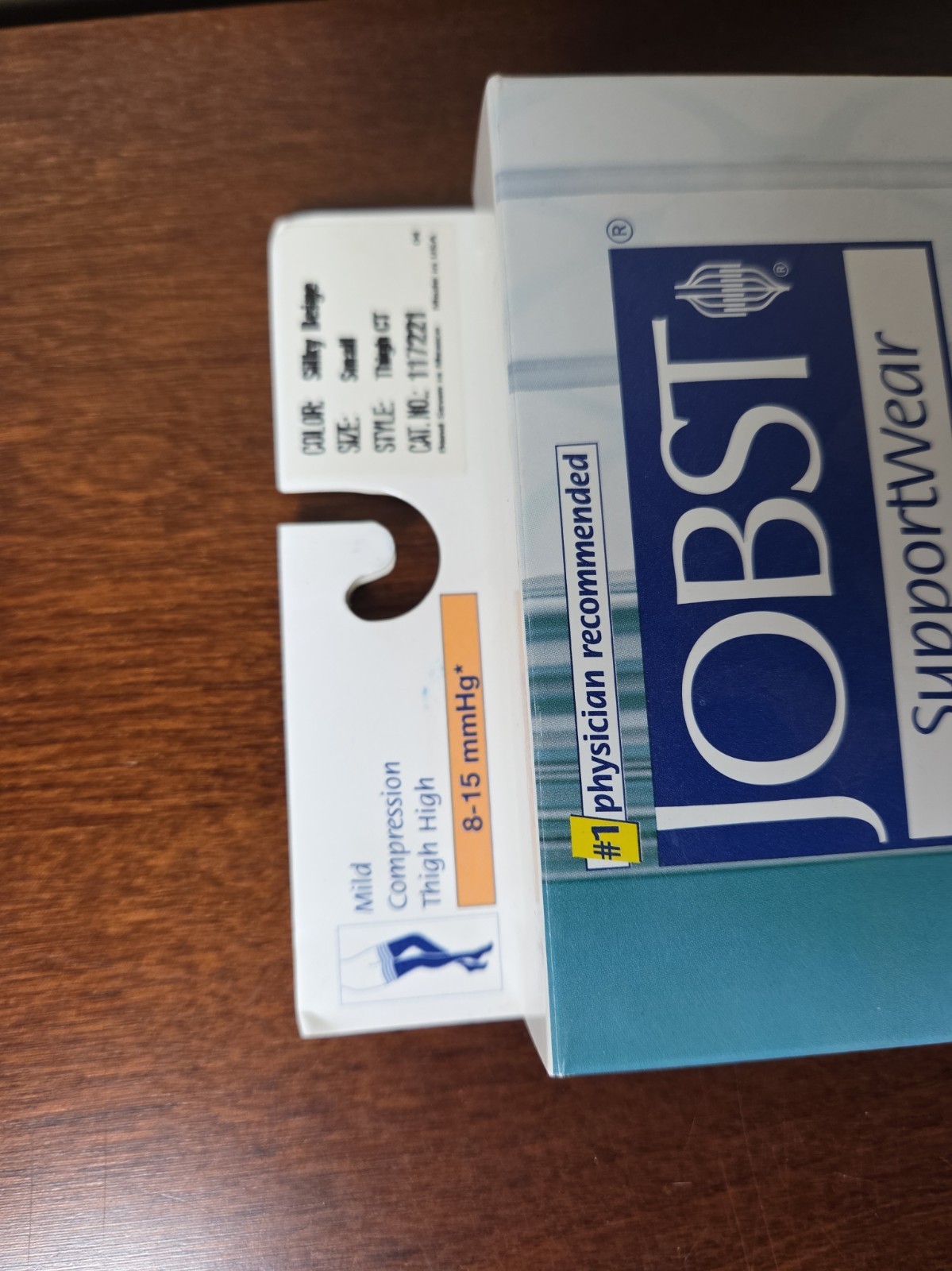 JOBST UltraSheer Thigh High Closed Toe 8-15mmHg (Silky Beige) Small Cat 117221