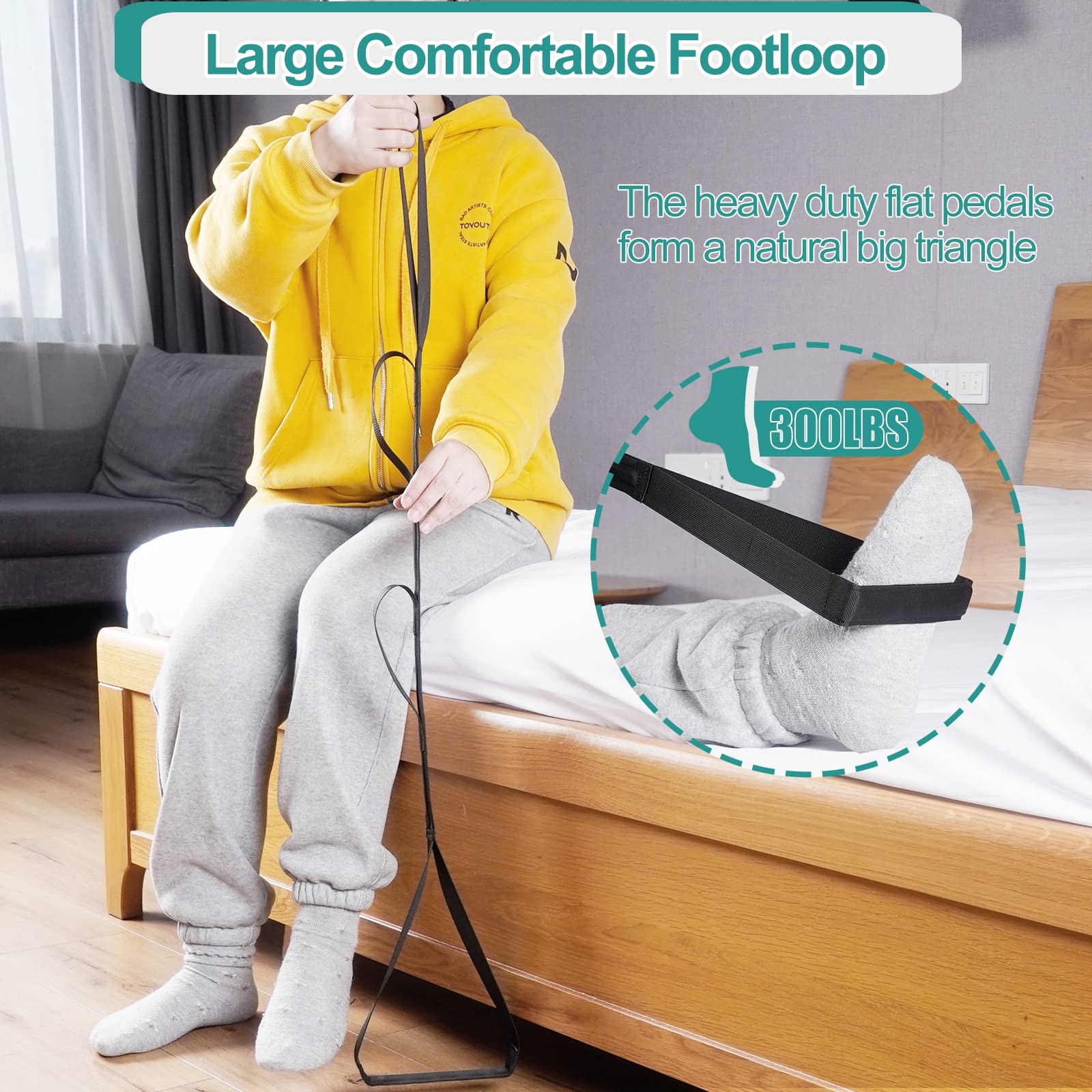 42 Inch Long Leg Lifter,Leg Strap with Large Foot Loop,Leg Lifter After Hip R…