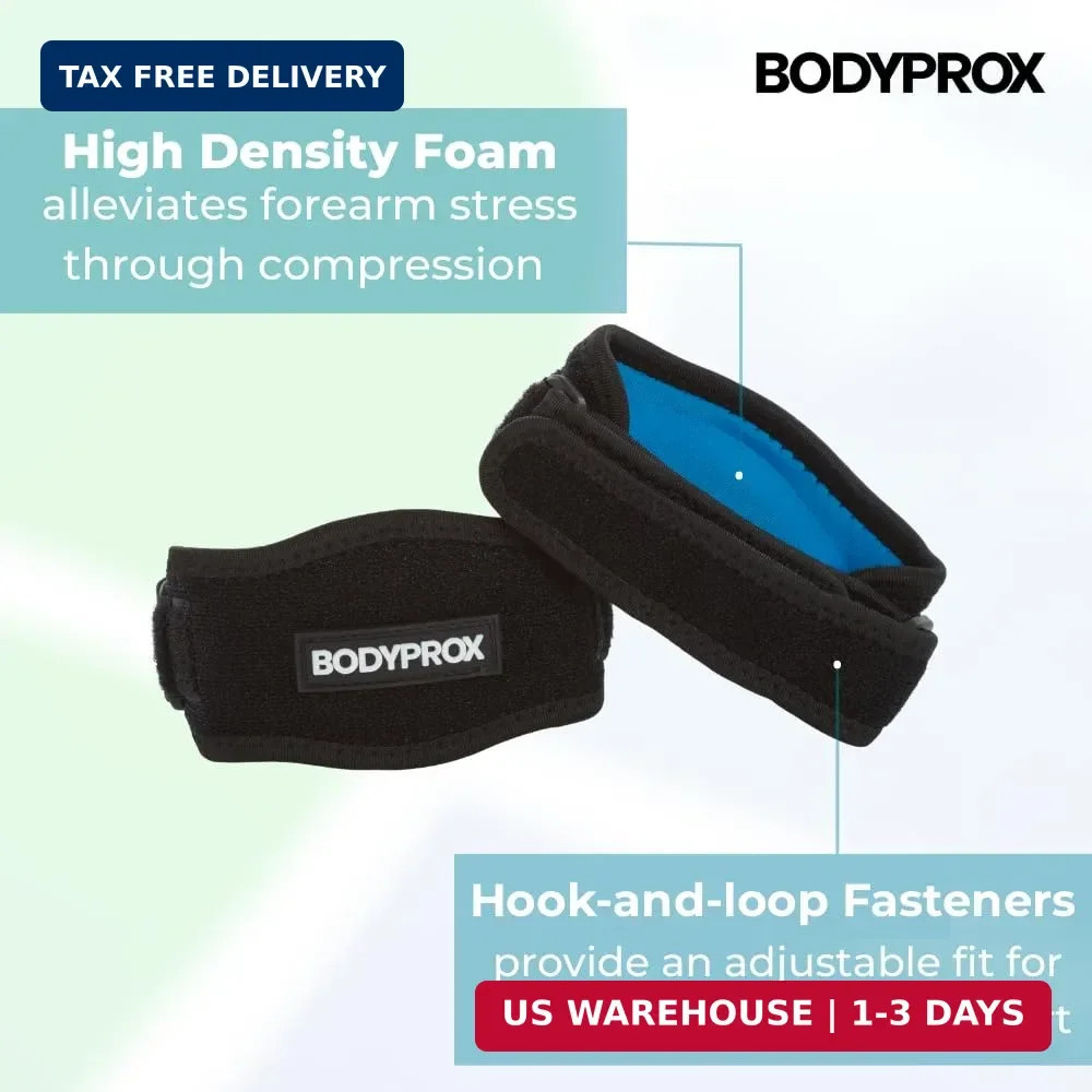 Elbow Brace 2 Pack for Tennis & Golfer’s Elbow Pain Relief