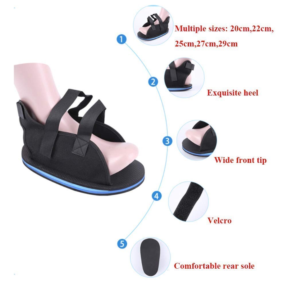 Post Op Shoe Open Walking Shoe Lightweight Surgical Cast Boot Adjustable Straps