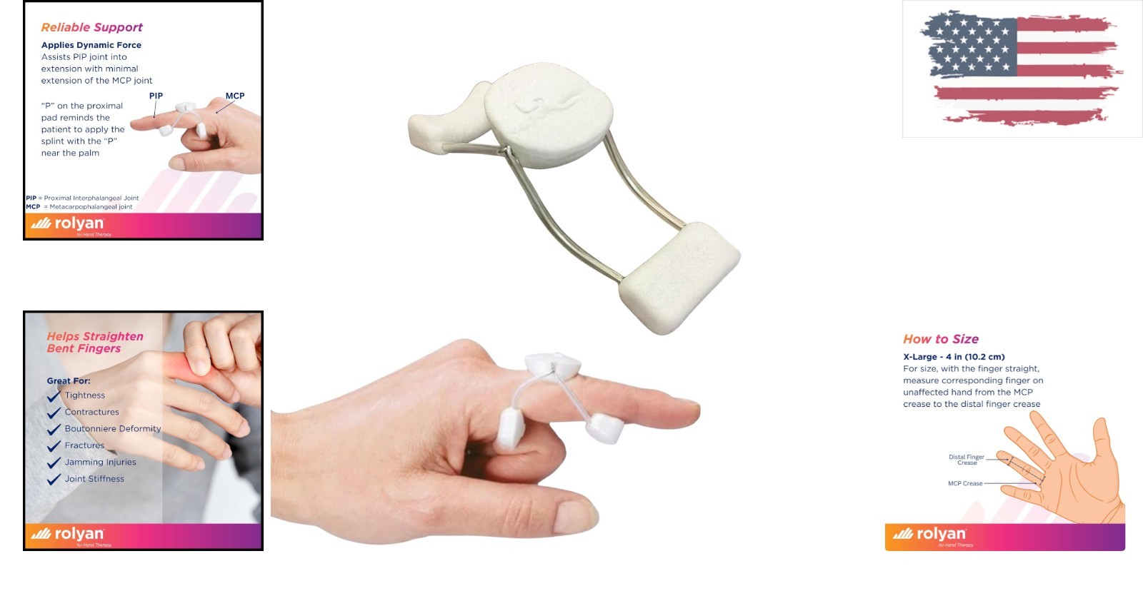 Sof-Stretch X-Large White Finger Splint – Adjustable & Latex-Free Support