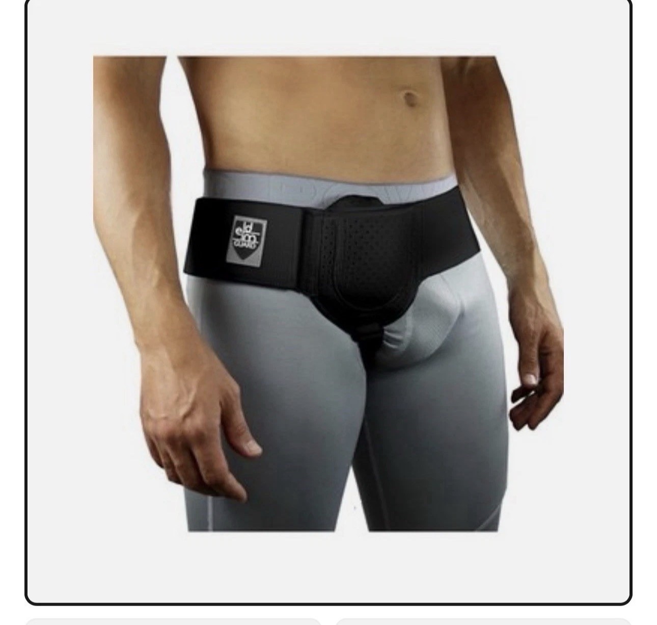 Everyday Medical Inguinal Hernia Support for Men Post Surgery S/M Black