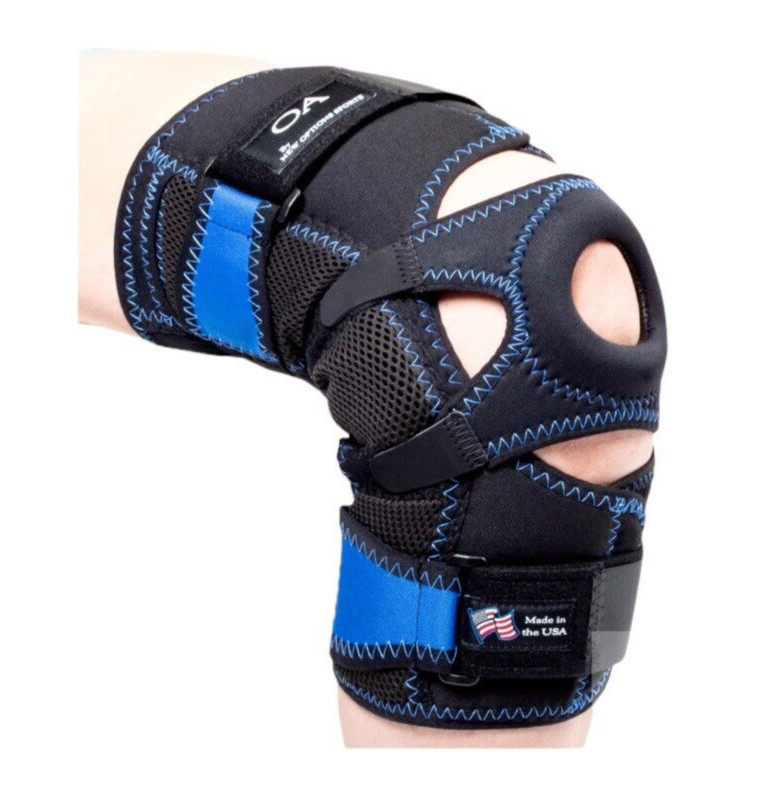 New Optios OA Wrap Around Knee Brace Osteoarthritis Support XL – Right – Black