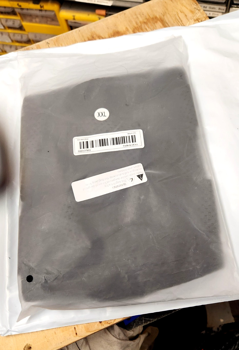 Item #857-A Adjustable Back Brace, Stretchy, Hook & Loop fastening, new in pack