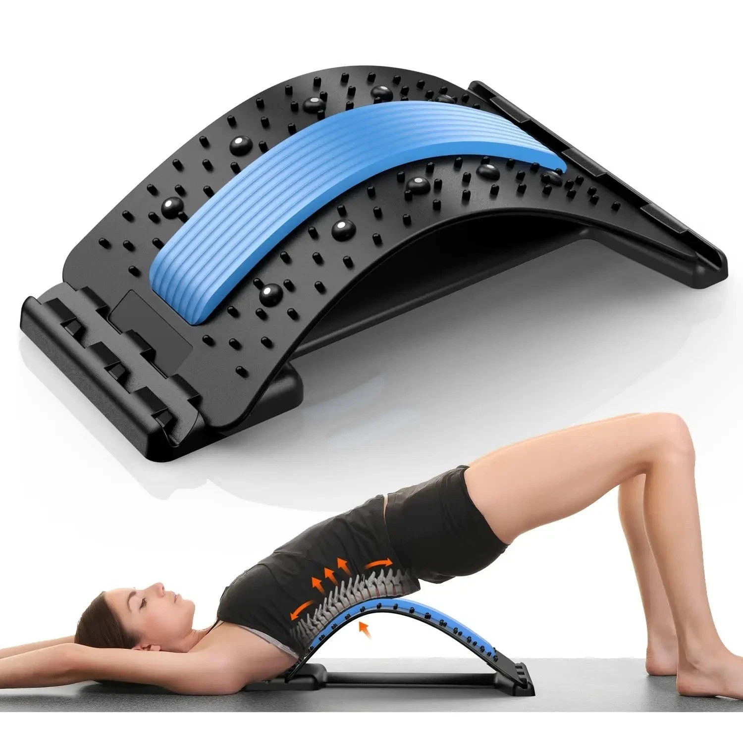 Back Stretcher Spine Board Pain Relief Lumbar Support Corrector Adjustable Ortho