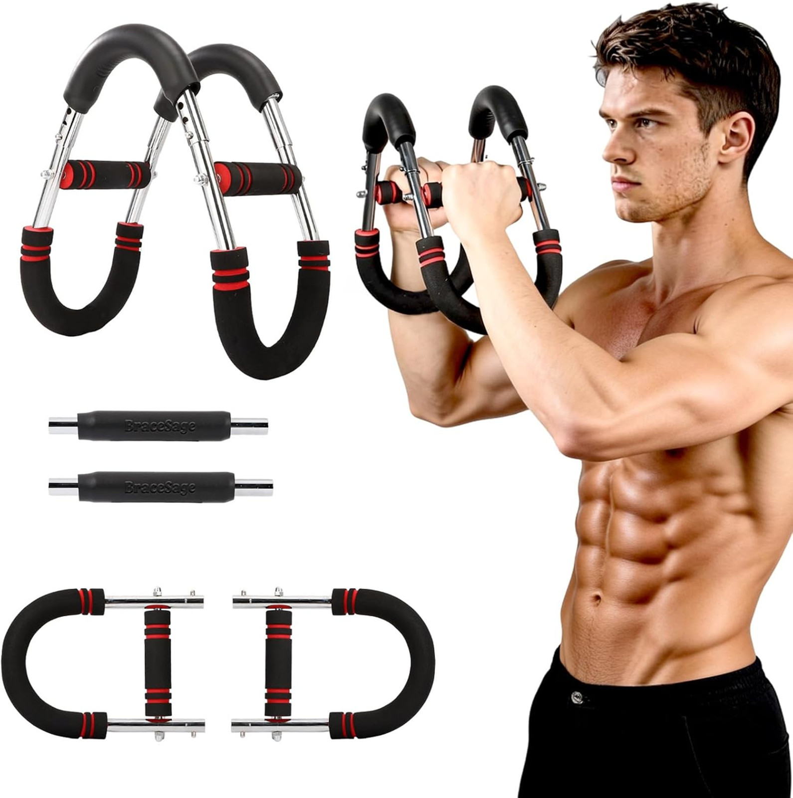 Twister Arm Exerciser, Adjustable Chest Workout Equipment for Men Women Home Gym