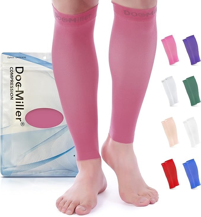 Doc Miller Compression Calf Sleeve Men & Women Premium Medical Grade 15-20mmHg
