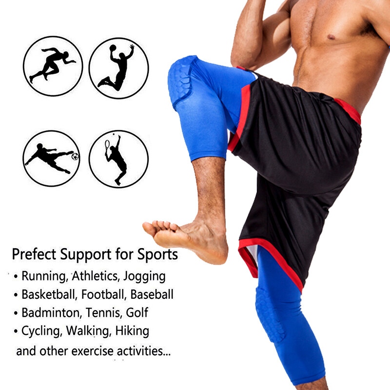 Compression Sleeve Support Leg Knee Brace Pad Socks Sports Basketball Men Women