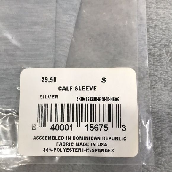 6 Tommie Copper Silver Calf Sleeves Size Small Unisex