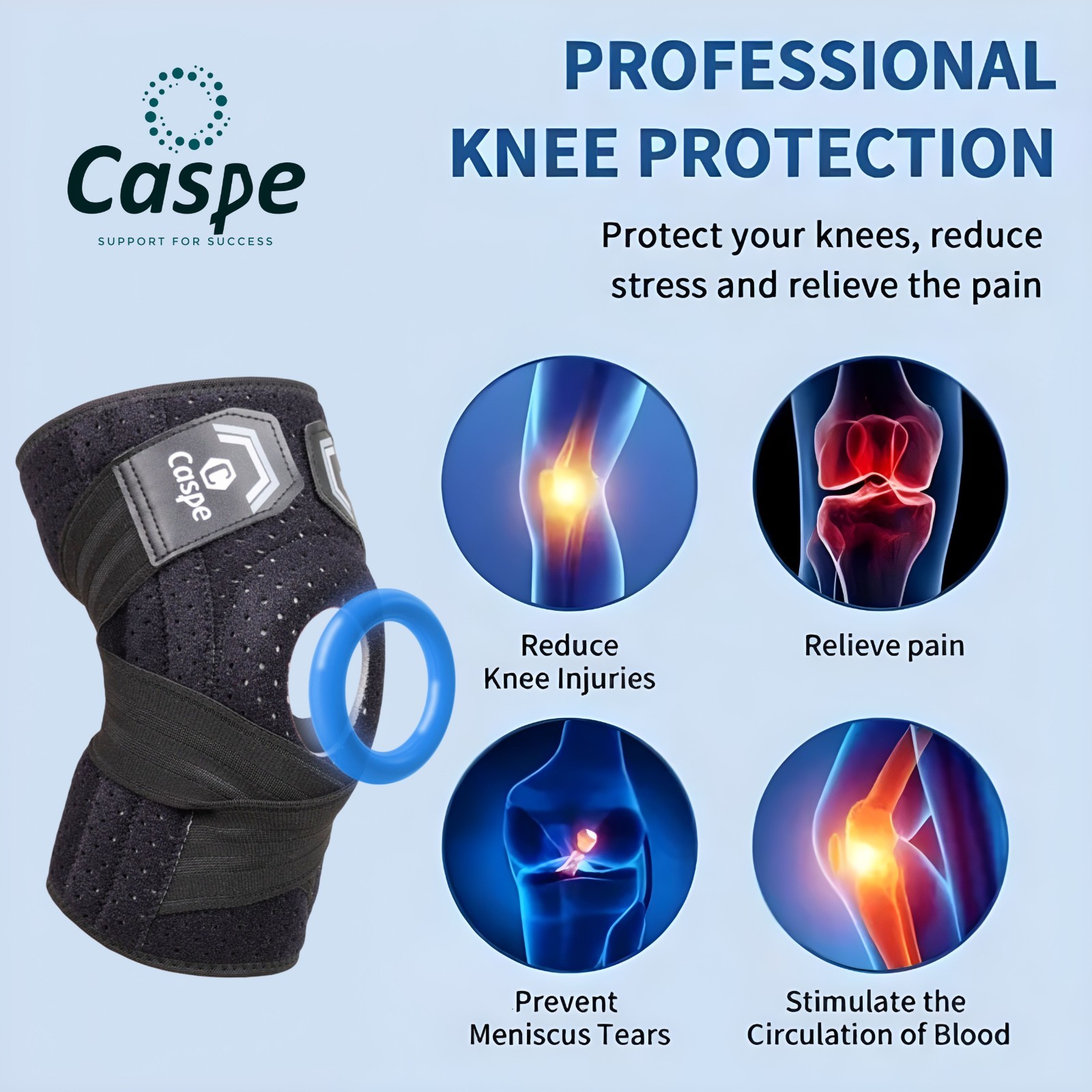 Knee Brace Adjustable Compression Support for Sport Joint Pain Arthritis Relief