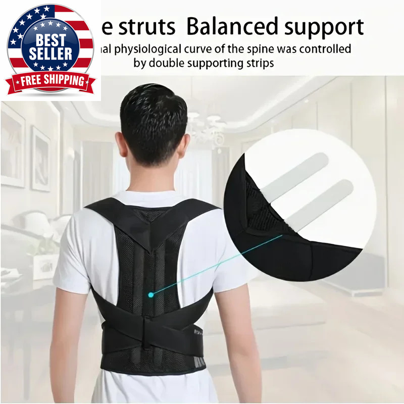 Humpback Corrector for Adult Men, Invisible Straight Back Posture Belt, Corrects