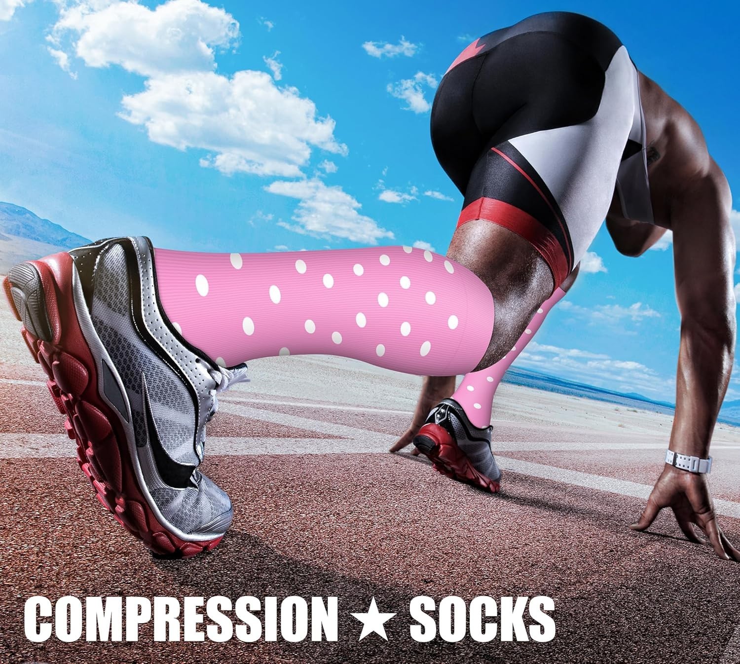 Athletic Compression Socks – Best Support for Running & Cycling, 3 Pairs Inside
