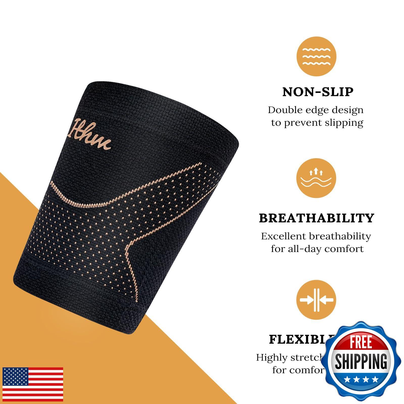 ITHW Copper Bicep Tendonitis Brace, Bicep Compression Sleeve for Pain Relief,