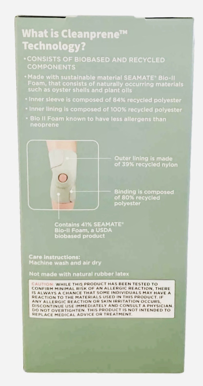 Knee Brace -Left or Right Knee-Sensitive Skin – Cleanprene Tech- Bio II Foam NEW