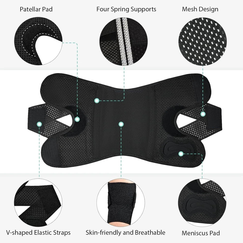 Knee Brace with Side Stabilizers for Meniscus Tear, Adjustable Knee Wrap for …