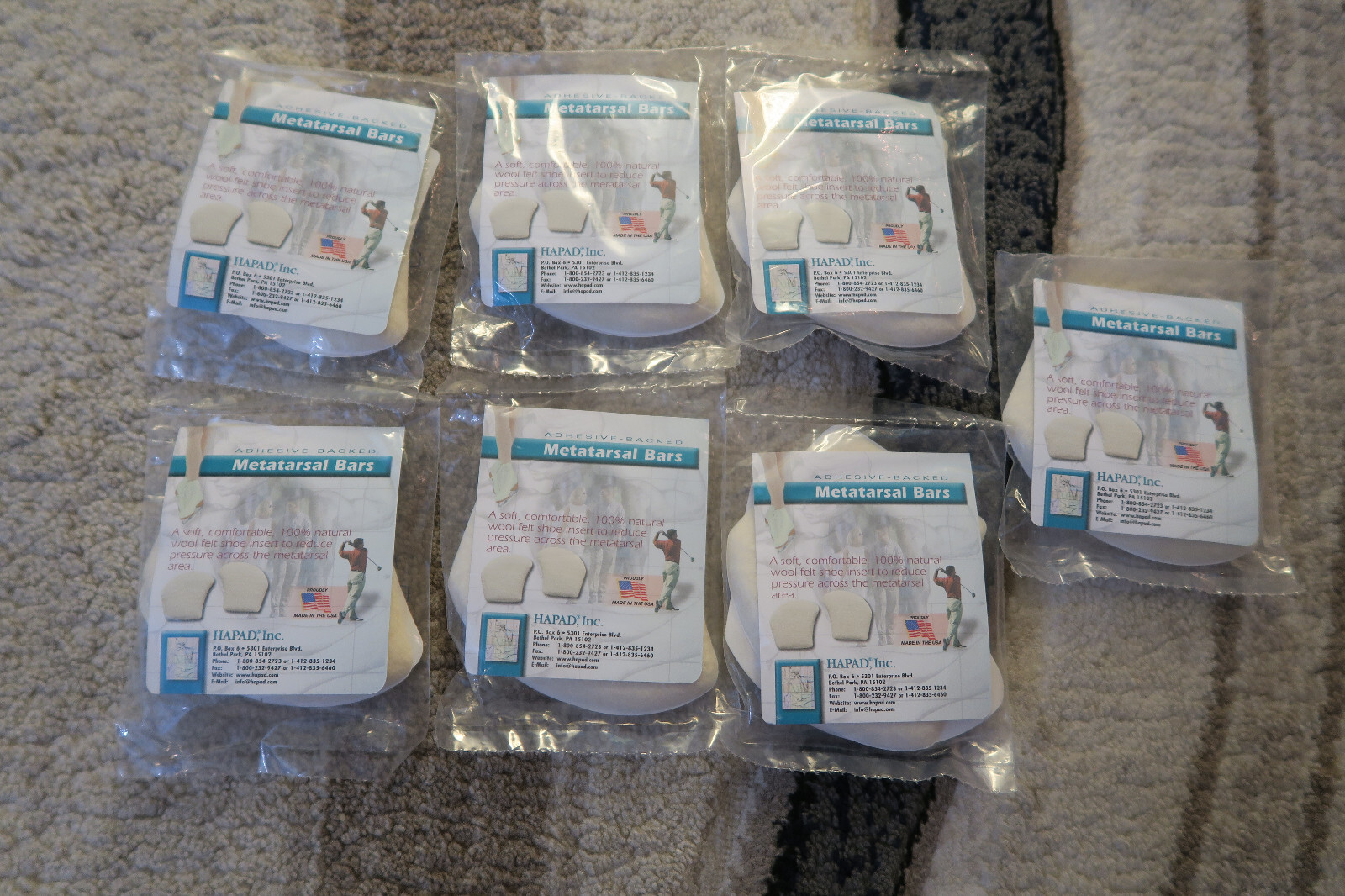 LOT OF 7 Hapad Metatarsal Bars Size L