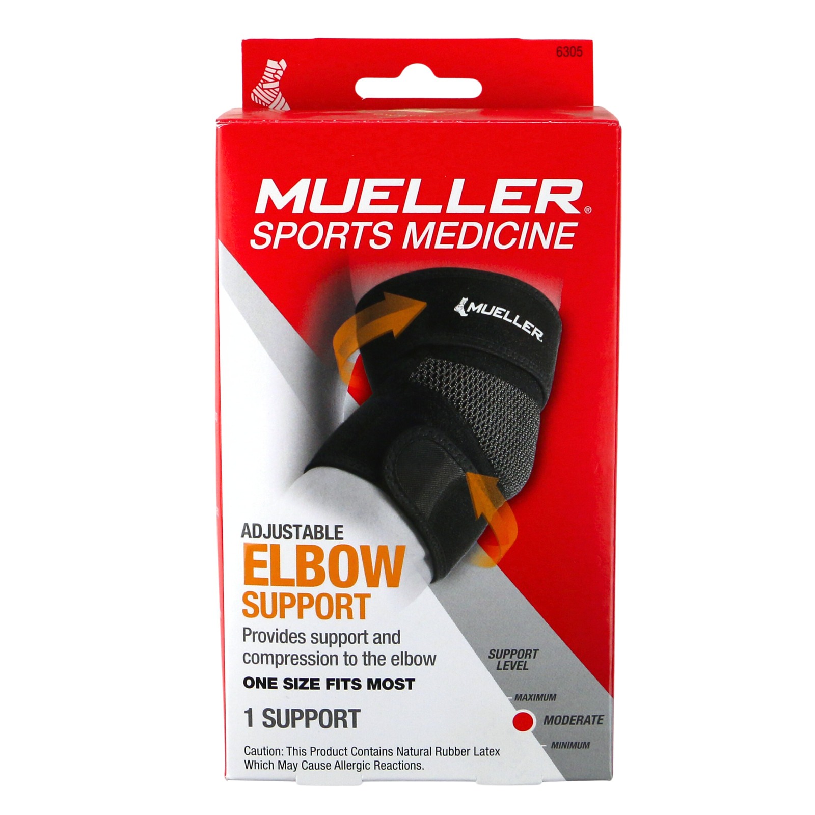 Mueller Adjustable Elbow Support: One Size Fits Most (Black)