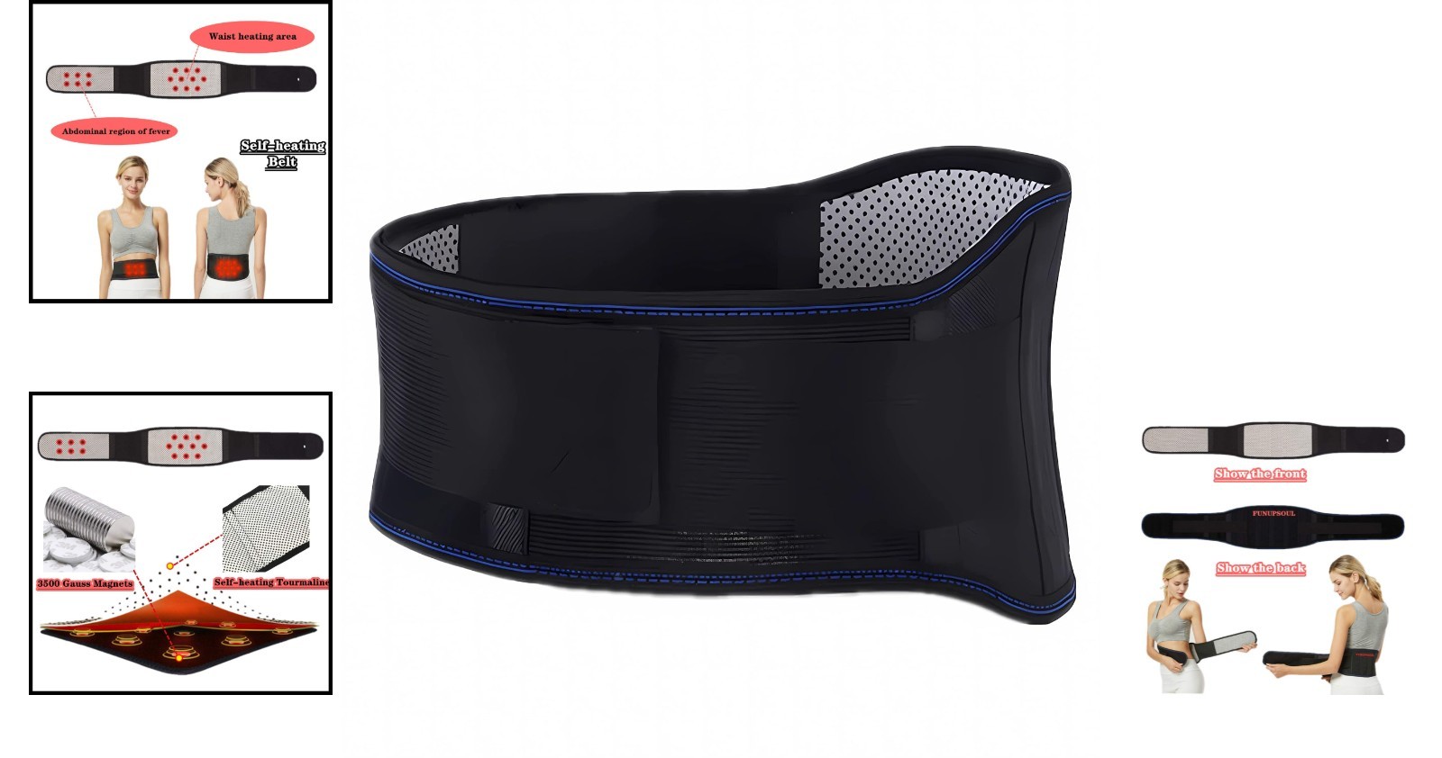 Self-Heating Lower Back Brace for Herniated Discs – Comfortable & Adjustable XL