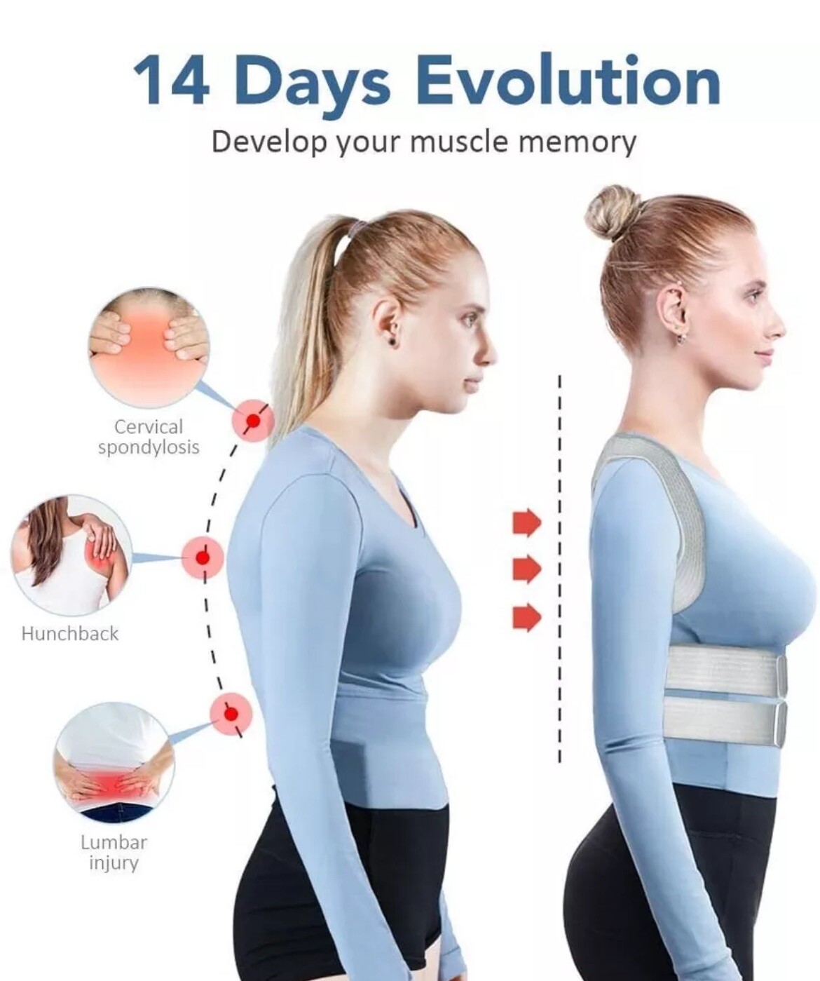 3 Pack Back Posture Correctors With S, M, L for Women, Men, Teen