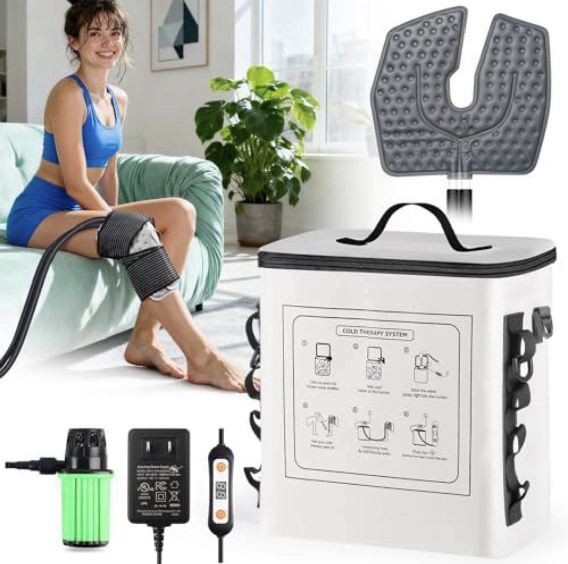 Portable Ice Machine post-op Shoulder / Knee Cold Therapy 16 Qt. Cryotherapy NiB