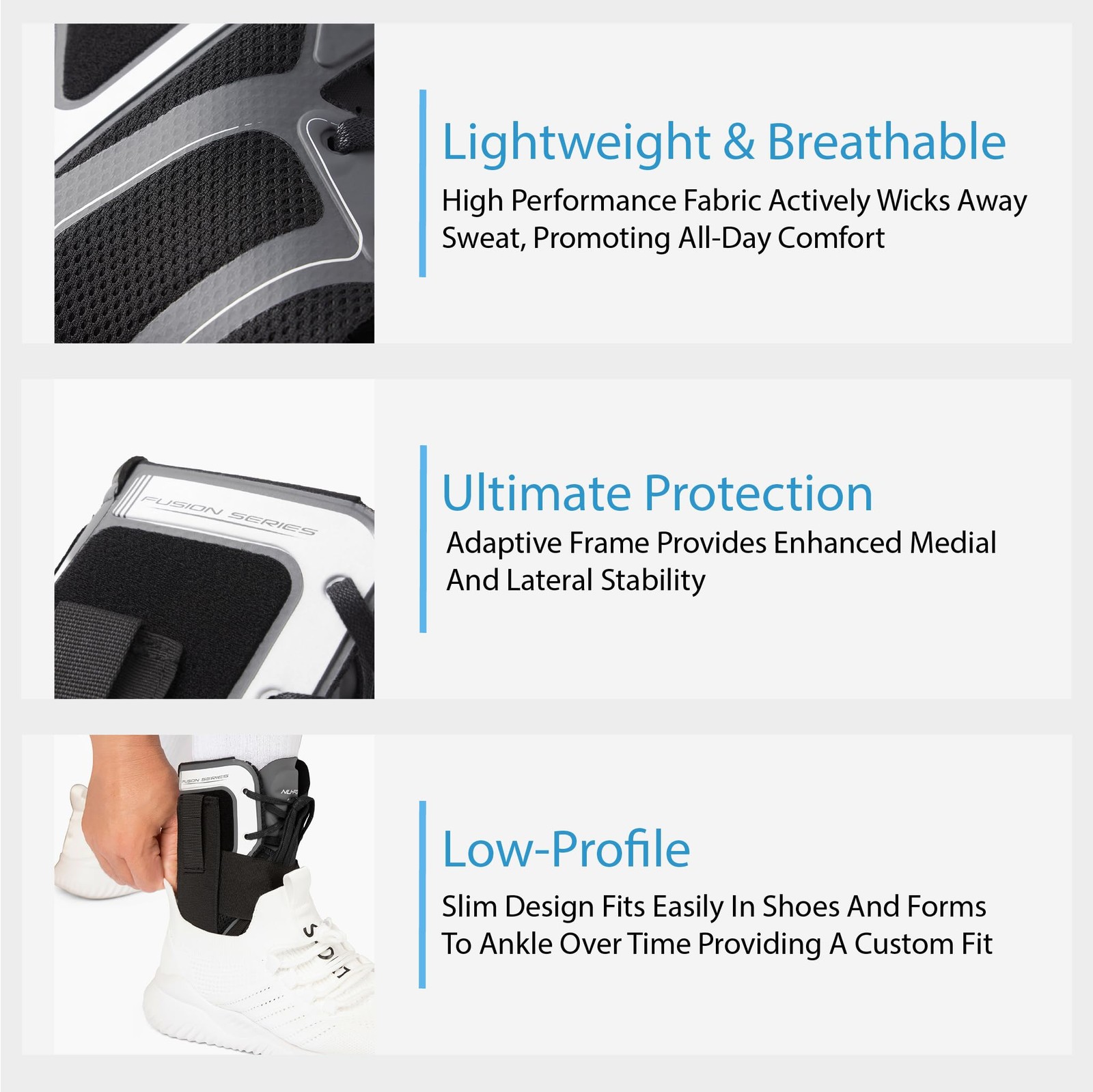 Nu-Form Ankle Brace – Premium, Low Profile Ankle Stabilizer and Ankle Compres…