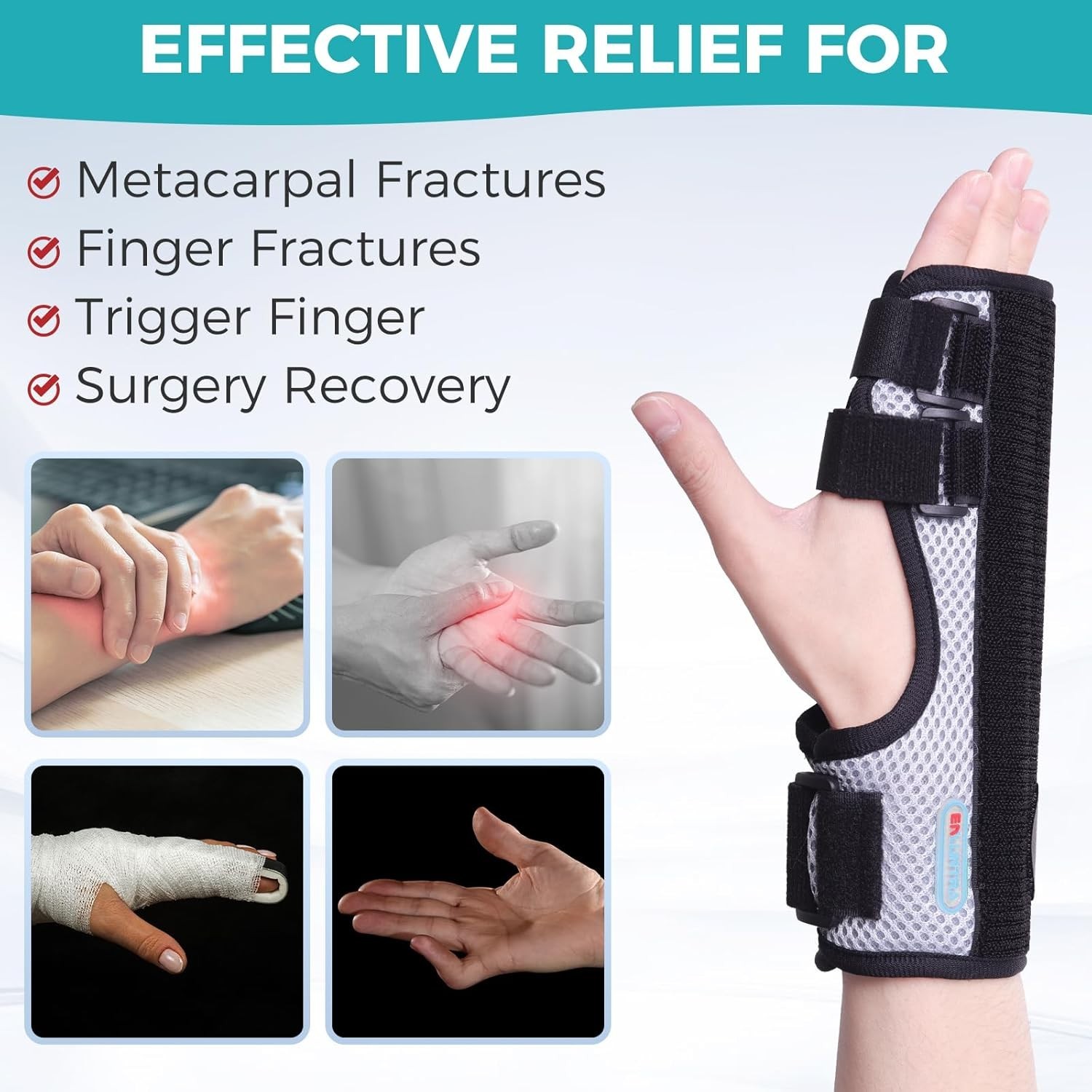 Pain-Relieving Trigger Finger Splint – Adjustable Support for Left or Right Hand