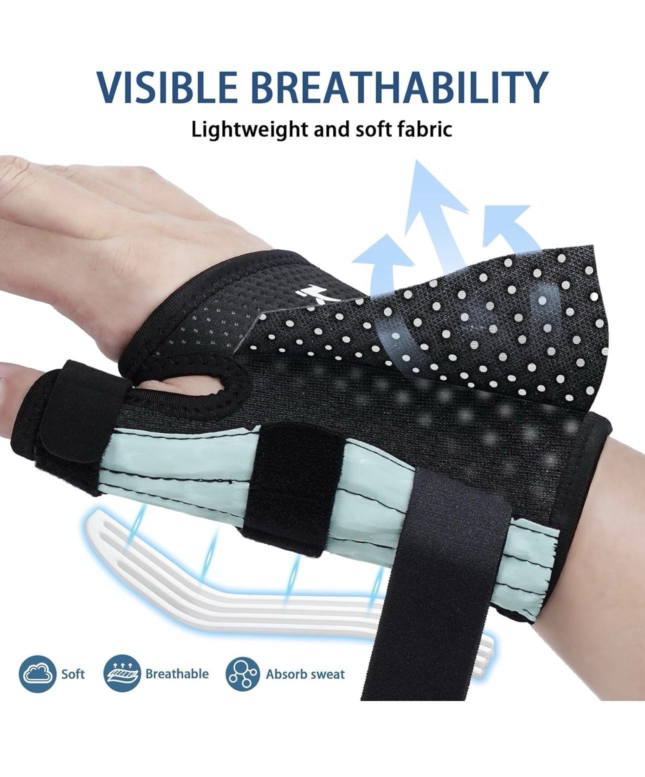 Kenspeed Wrist & Thumb Brace Left Hand Carpal Tunnel Wrist Brace Night Support T