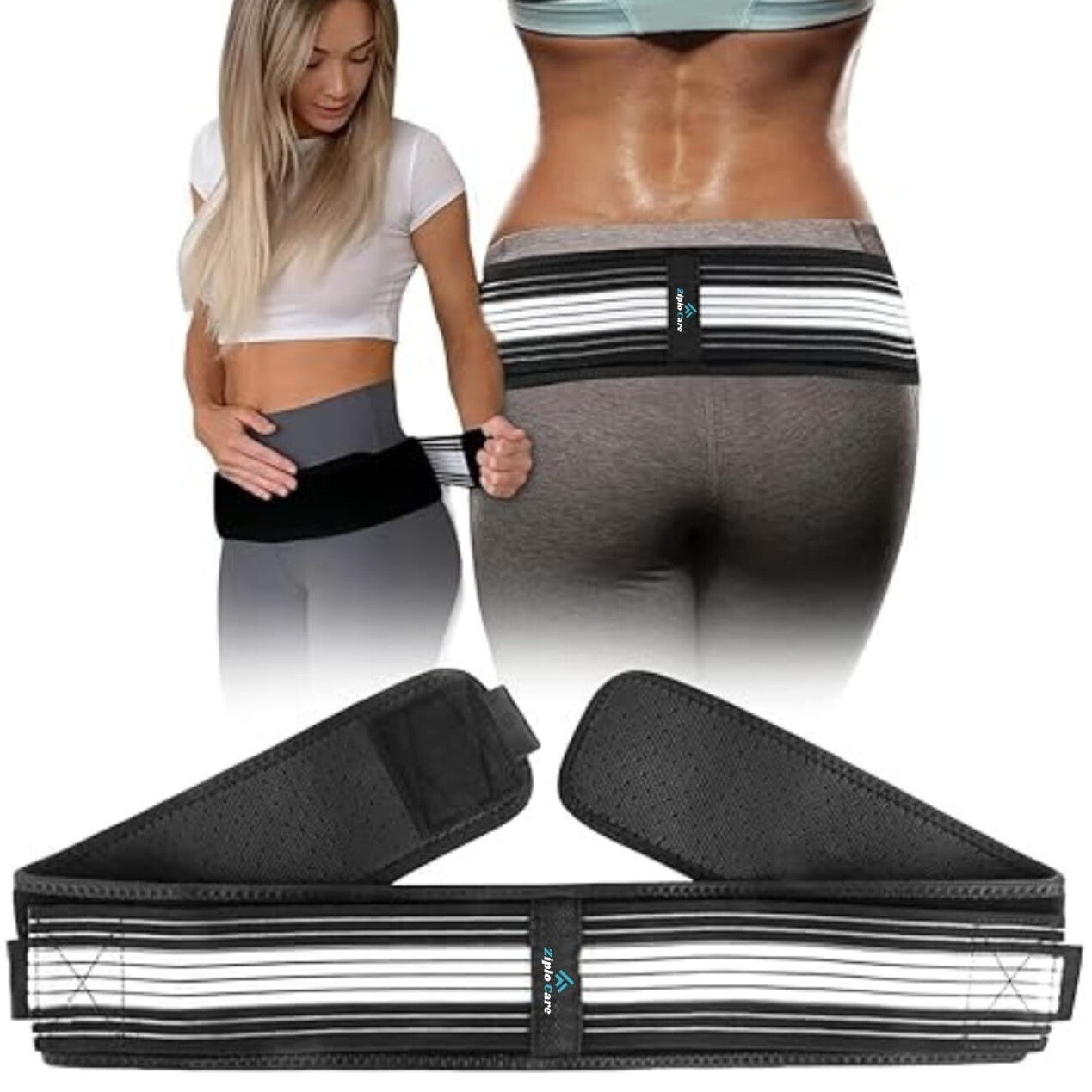 Ziplo Care Sacroiliac Support SI Loc Hip Belt for Men and Women Posture Support