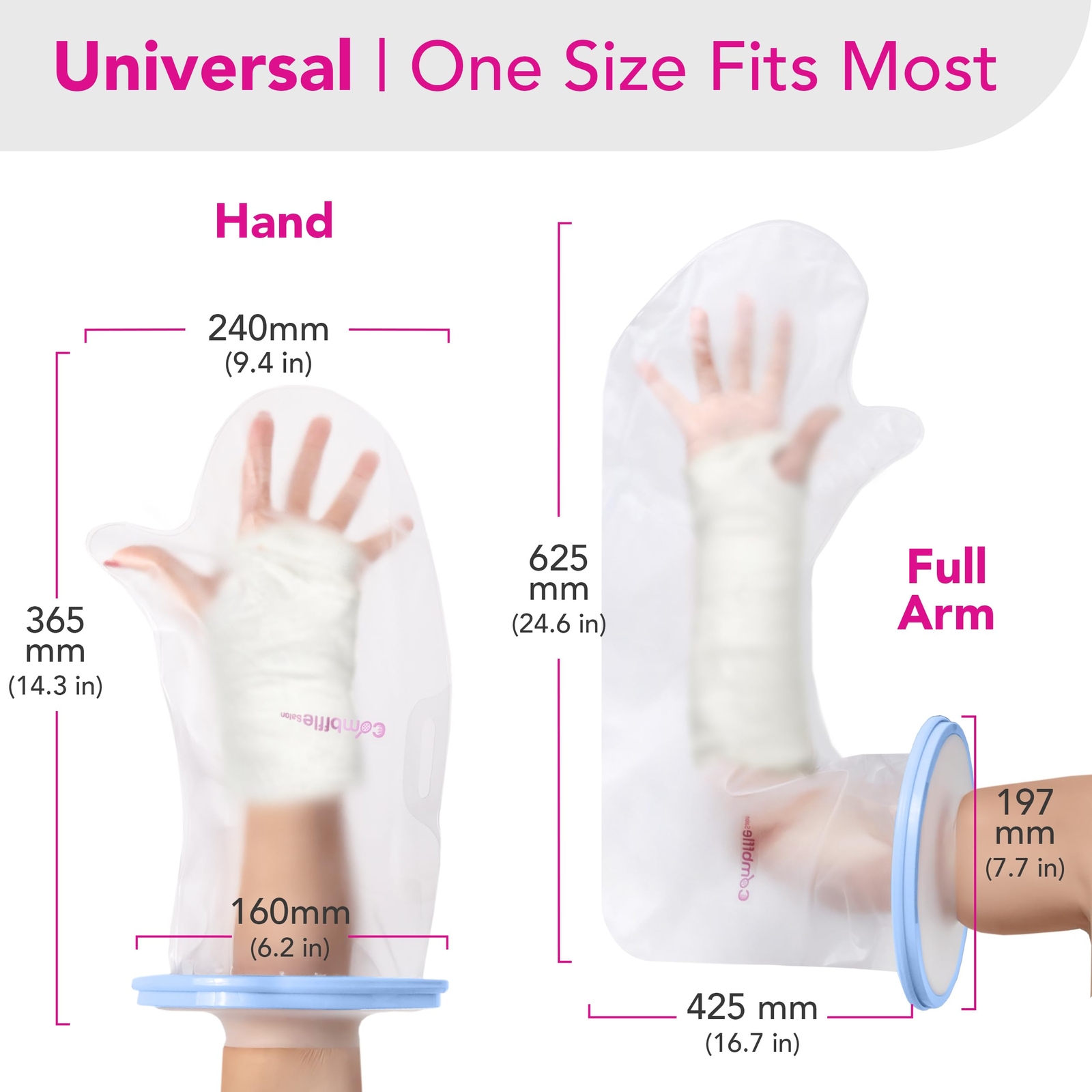 Universal Fit Cast Cover Kit for Shower Full Leg Arm Waterproof Reusable 4 Pack