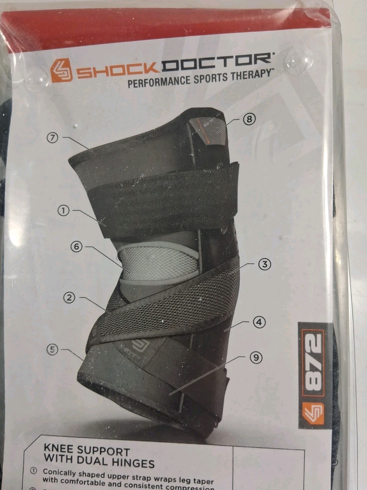 Shock Doctor 872 Knee Brace, Knee Support for Stability – Xlarge