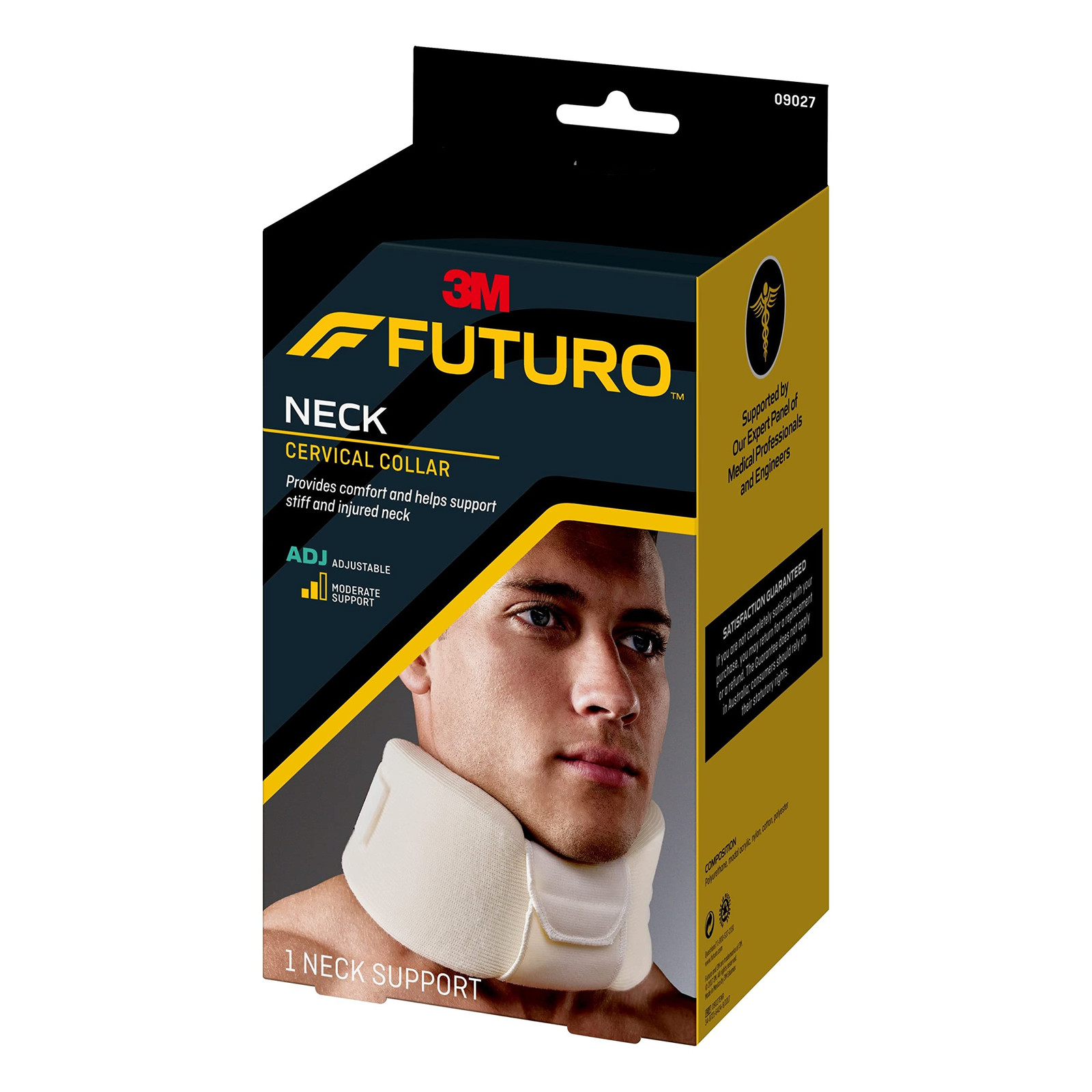 Adjustable White Neck Brace for Whiplash and Injury Support