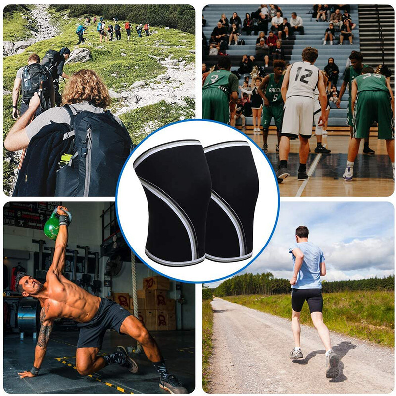 Heavy Duty Knee Support Brace 7mm Sleeves Joint Weightlifting Crossfit Squats US
