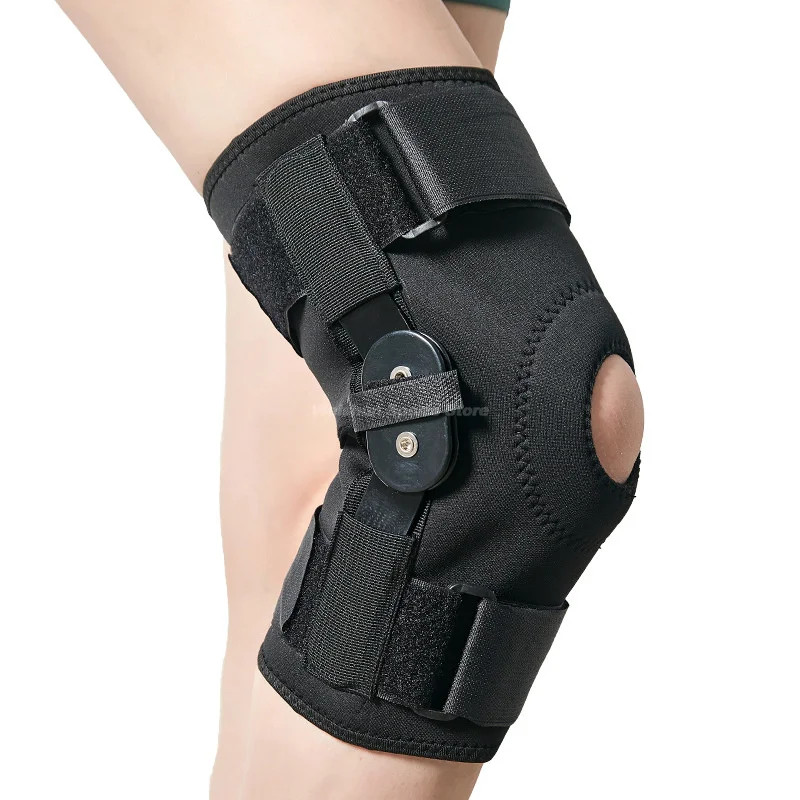 Hinged Knee Brace Orthopedic Meniscus Knee Pad with Side Stabilizers Arthritis P