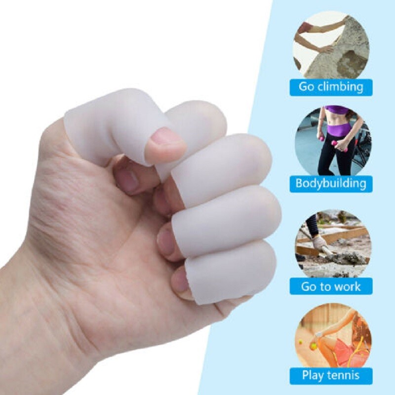 Soft Silicone Gel Finger Tube Protector Sport Protection Sleeves Protector