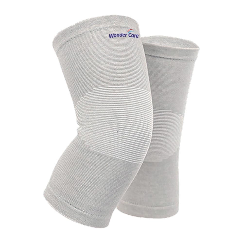 Wonder Care 2-Pack Bamboo Knee Compression Sleeve for Men and XXX-Large, Grey