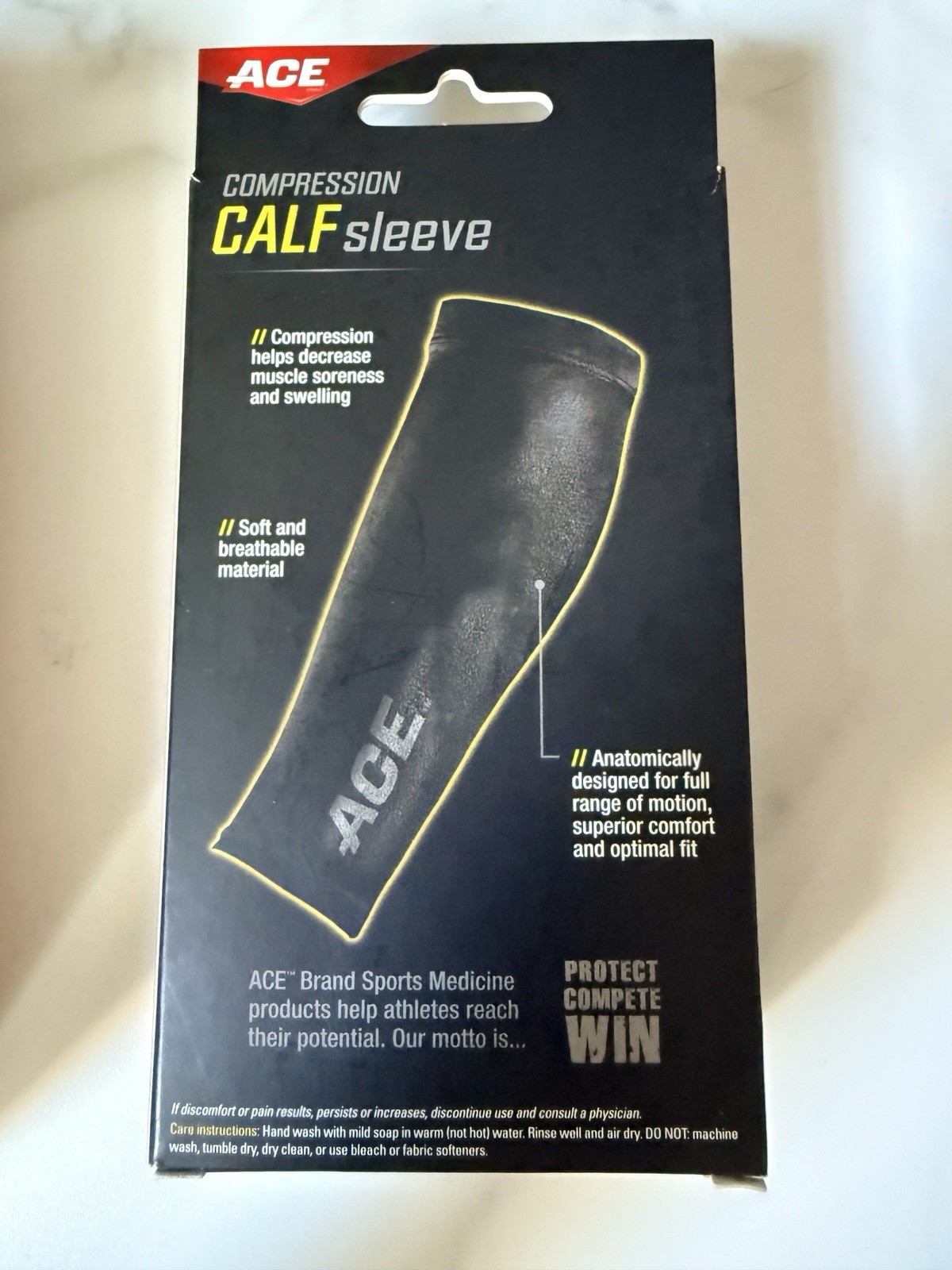Ace Calf Compression Sleeve L/XL For Football, Basketball, Volleyball All Sports