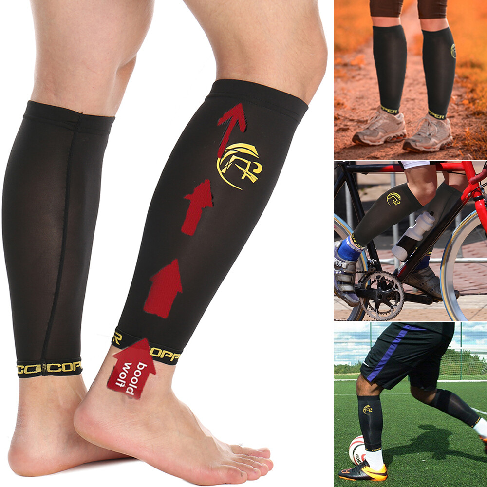 Copper Infused Calf Brace Medical Sports Support Compression Sleeves Leg Running